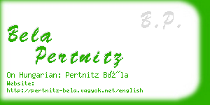 bela pertnitz business card